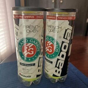 Roland Garros Babolat French Open All Court Tennis Balls-Can Of 3-Lot Of 2sealed